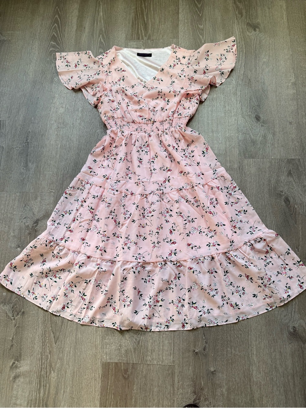 Bridesmay a Perfect Show, Pink Floral Mini Dress